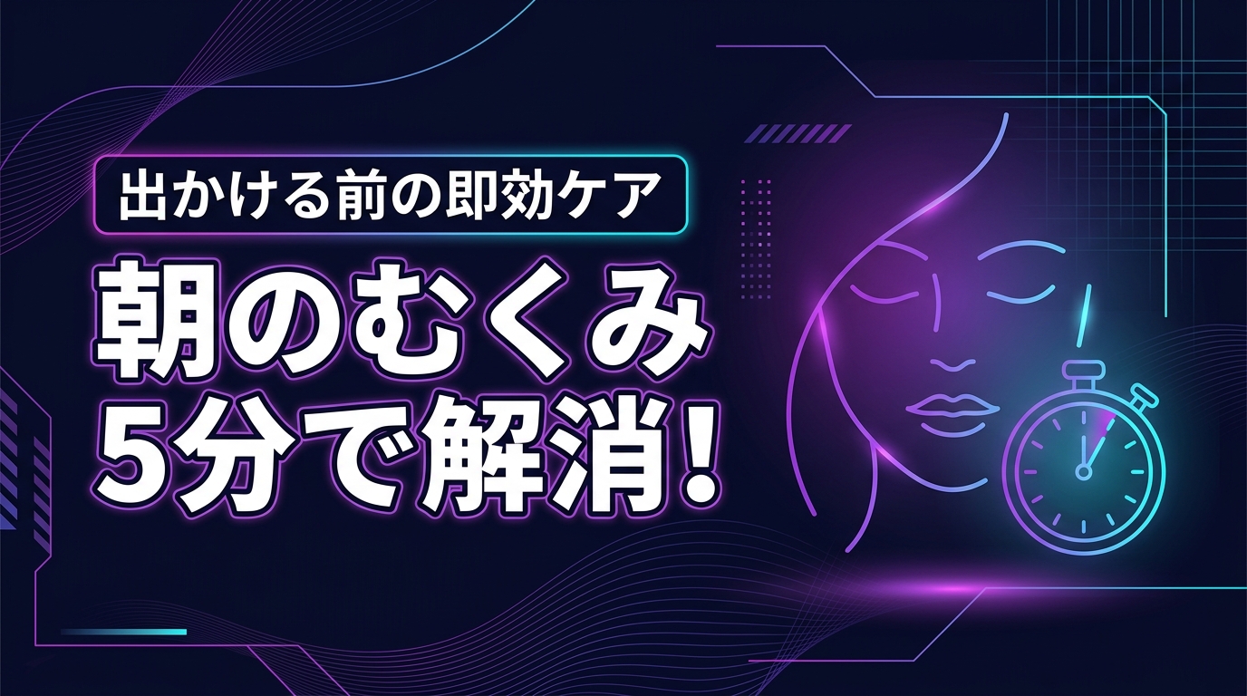 鏡を見てガッカリ…朝のむくみを５分で取る方法！出かける直前の即効ケア術